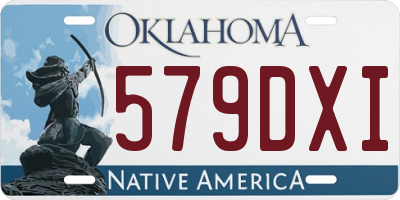 OK license plate 579DXI
