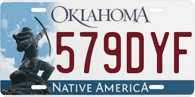 OK license plate 579DYF