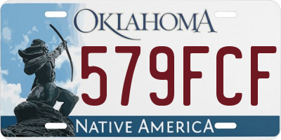 OK license plate 579FCF