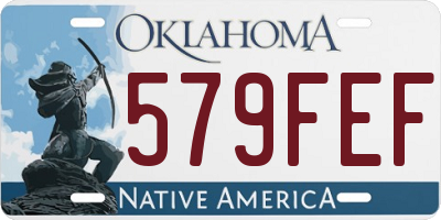 OK license plate 579FEF