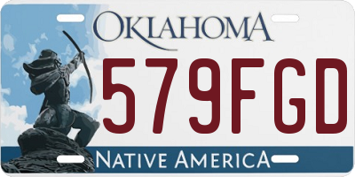 OK license plate 579FGD