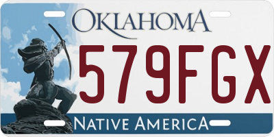 OK license plate 579FGX