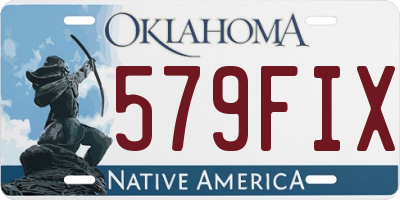 OK license plate 579FIX