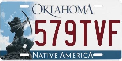 OK license plate 579TVF