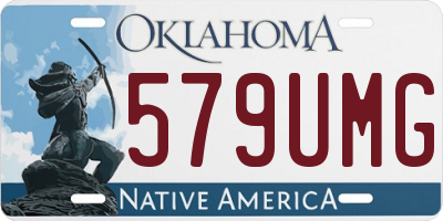 OK license plate 579UMG