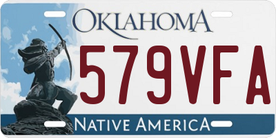 OK license plate 579VFA
