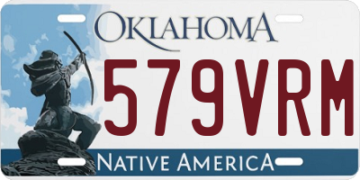 OK license plate 579VRM