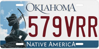 OK license plate 579VRR