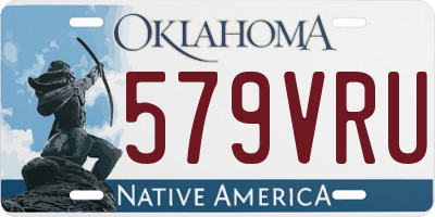 OK license plate 579VRU
