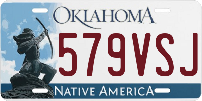 OK license plate 579VSJ