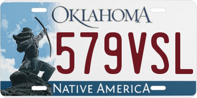 OK license plate 579VSL