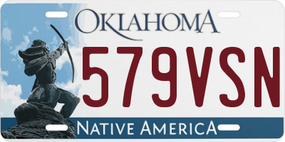 OK license plate 579VSN