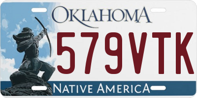 OK license plate 579VTK