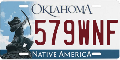OK license plate 579WNF