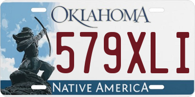OK license plate 579XLI
