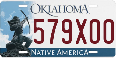 OK license plate 579XOO