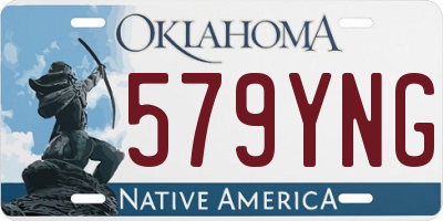 OK license plate 579YNG