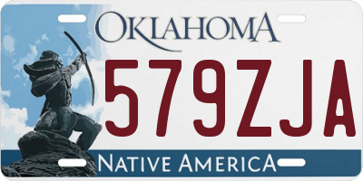 OK license plate 579ZJA