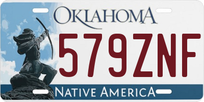 OK license plate 579ZNF