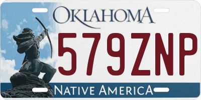 OK license plate 579ZNP