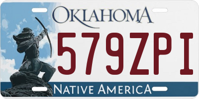 OK license plate 579ZPI