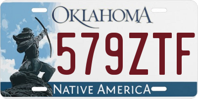 OK license plate 579ZTF