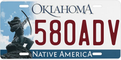 OK license plate 580ADV
