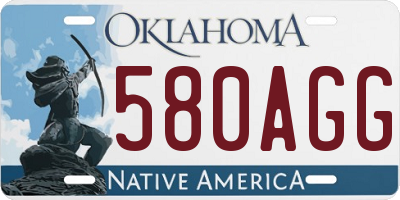 OK license plate 580AGG