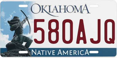 OK license plate 580AJQ