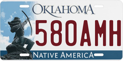 OK license plate 580AMH