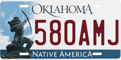 OK license plate 580AMJ