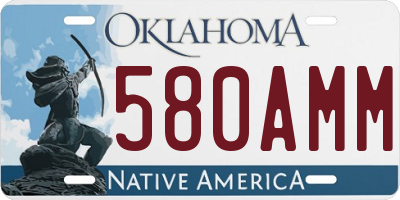 OK license plate 580AMM