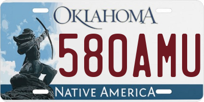 OK license plate 580AMU