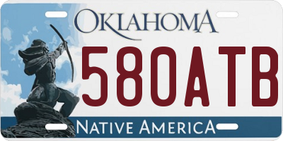 OK license plate 580ATB