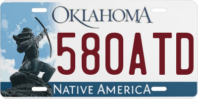 OK license plate 580ATD