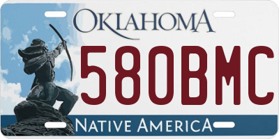 OK license plate 580BMC