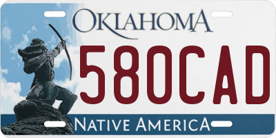 OK license plate 580CAD