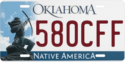 OK license plate 580CFF