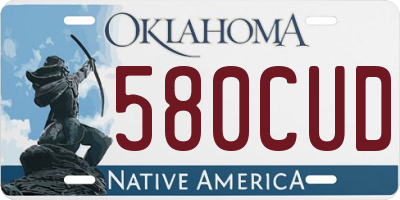OK license plate 580CUD