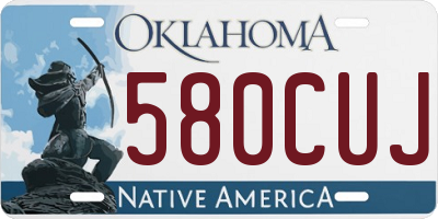 OK license plate 580CUJ