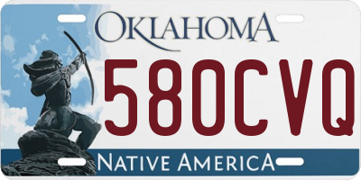 OK license plate 580CVQ