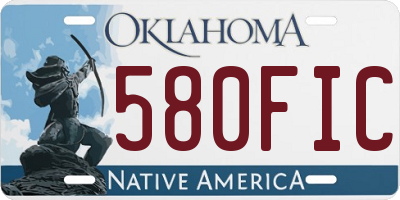 OK license plate 580FIC