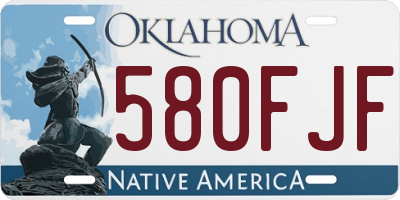 OK license plate 580FJF