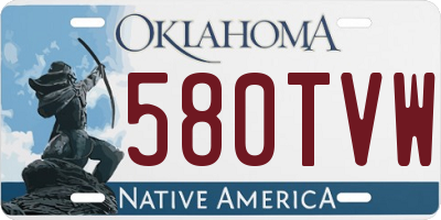OK license plate 580TVW