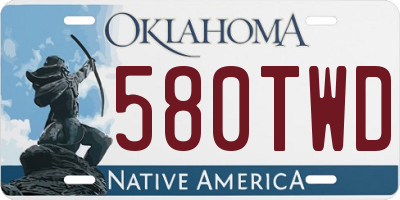 OK license plate 580TWD