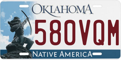 OK license plate 580VQM