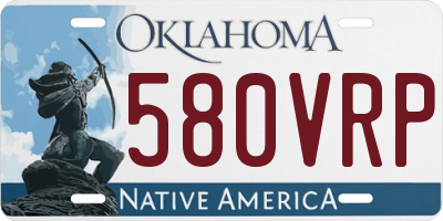 OK license plate 580VRP