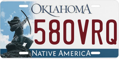 OK license plate 580VRQ
