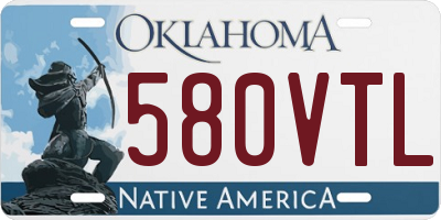 OK license plate 580VTL