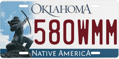 OK license plate 580WMM